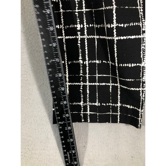 Chico’s brigette Black White Windowpane Plaid Pants Women’s 2.5 M Slim Ankle - Picture 4 of 6